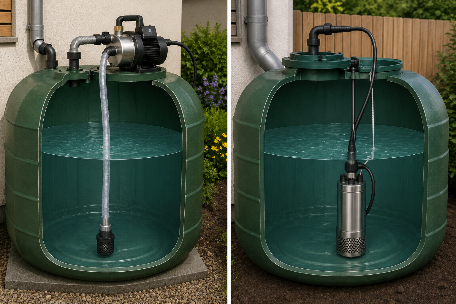 Types de pompes eau de pluie